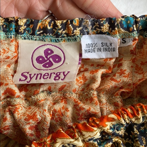 Synergy 100% Silk Paisley Bandeau Dress, Small - Picture 5 of 5